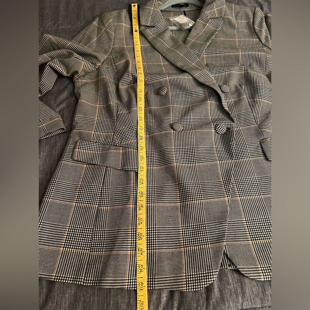 NWT Lane Bryant Double Breasted Plaid Blazer in Bastille Plaid Sz 18 - Picture 12 of 13